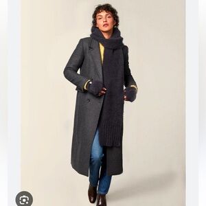 Rouje Galia Dark Gray Wool Trench Coat